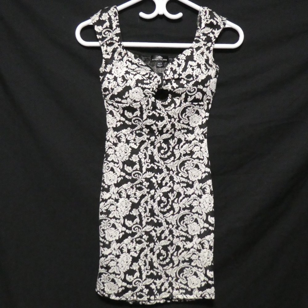 RIVER ISLAND, xs, extra small, black & white dress